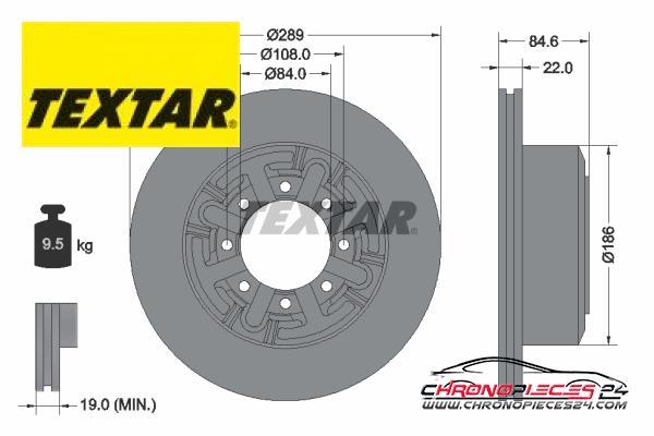 Achat de TEXTAR 93089600 Disque de frein pas chères