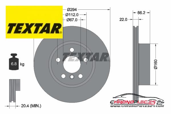 Achat de TEXTAR 92327005 Disque de frein PRO+ pas chères