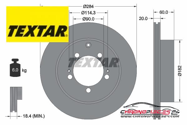 Achat de TEXTAR 92134700 Disque de frein pas chères