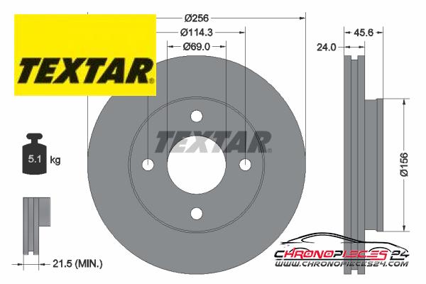 Achat de TEXTAR 92134803 Disque de frein pas chères