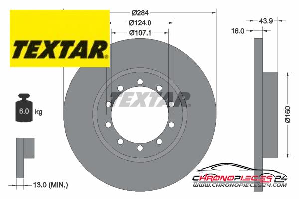 Achat de TEXTAR 93242500 Disque de frein pas chères