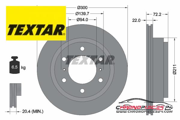 Achat de TEXTAR 92135103 Disque de frein pas chères