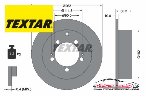 Achat de TEXTAR 92136103 Disque de frein pas chères