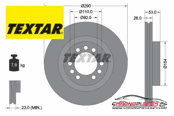 Achat de TEXTAR 93127200 Disque de frein pas chères