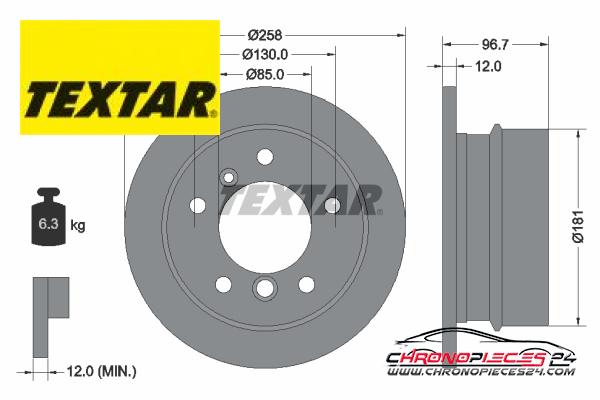 Achat de TEXTAR 92137503 Disque de frein pas chères