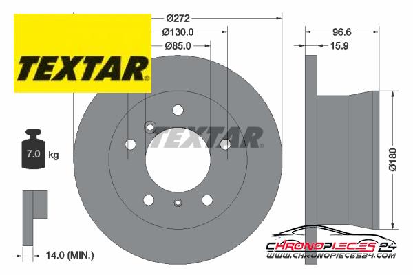 Achat de TEXTAR 92137603 Disque de frein pas chères