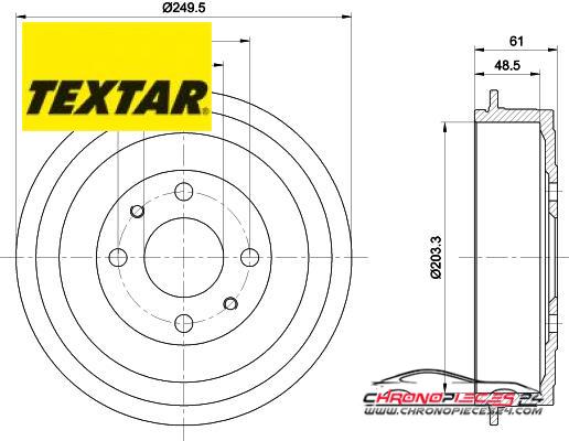 Achat de TEXTAR 94019900 Tambour de frein pas chères