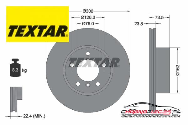 Achat de TEXTAR 92137705 Disque de frein pas chères