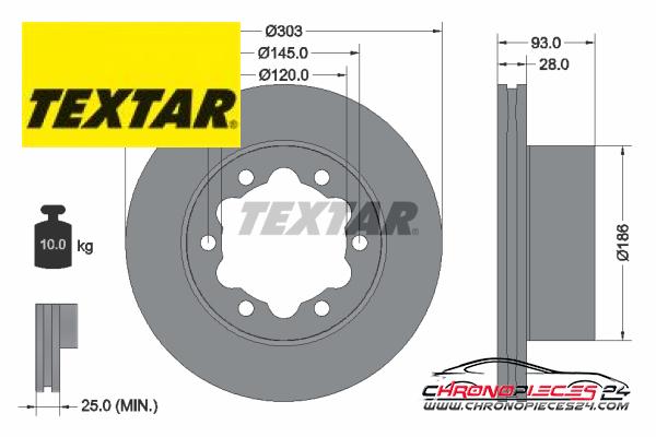 Achat de TEXTAR 93143403 Disque de frein pas chères