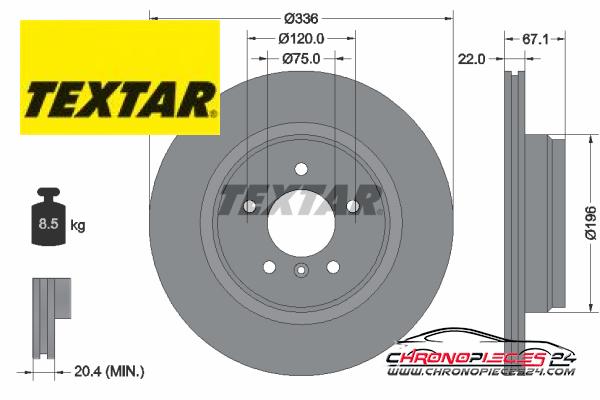 Achat de TEXTAR 92137905 Disque de frein pas chères