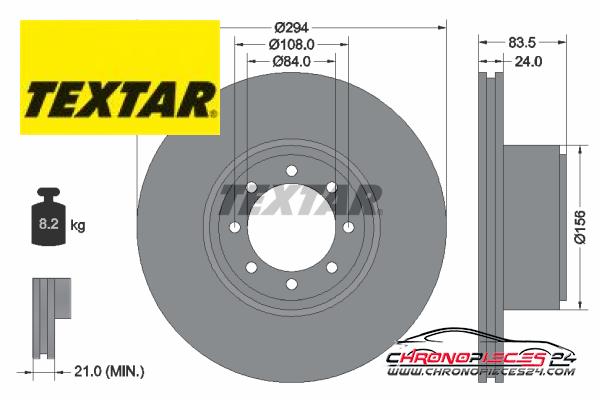 Achat de TEXTAR 93175300 Disque de frein pas chères