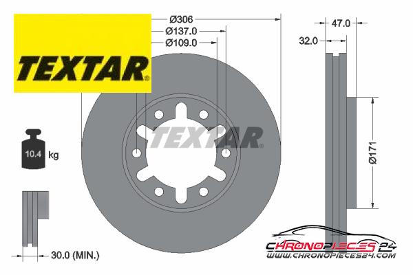 Achat de TEXTAR 92138300 Disque de frein pas chères