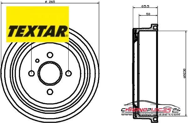 Achat de TEXTAR 94020300 Tambour de frein pas chères