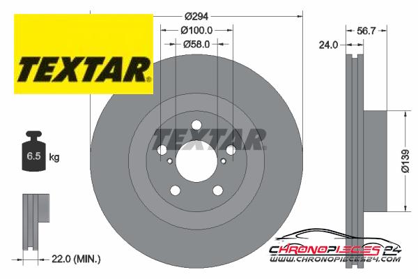 Achat de TEXTAR 92139500 Disque de frein pas chères