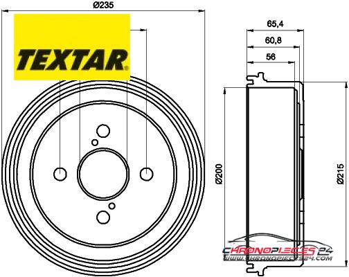 Achat de TEXTAR 94021200 Tambour de frein pas chères