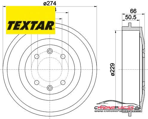 Achat de TEXTAR 94010300 Tambour de frein pas chères