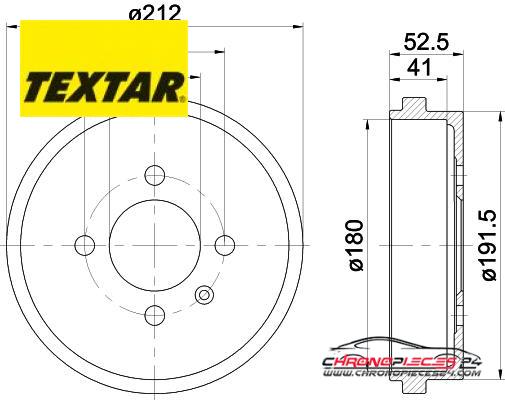 Achat de TEXTAR 94022700 Tambour de frein pas chères