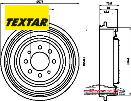 Achat de TEXTAR 94013700 Tambour de frein pas chères