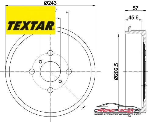 Achat de TEXTAR 94045200 Tambour de frein pas chères