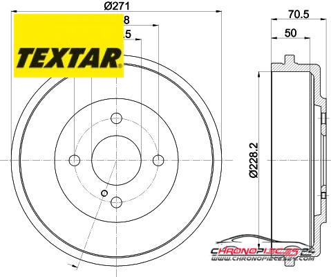 Achat de TEXTAR 94045600 Tambour de frein pas chères