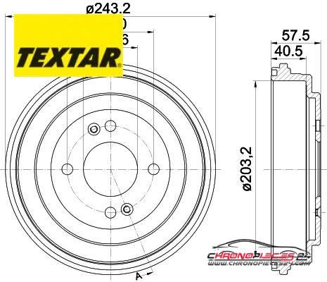 Achat de TEXTAR 94035900 Tambour de frein pas chères