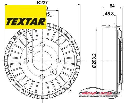 Achat de TEXTAR 94046200 Tambour de frein pas chères