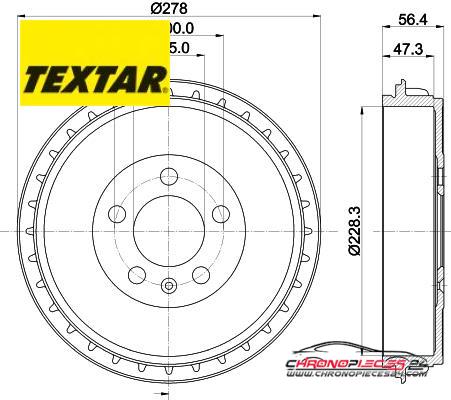 Achat de TEXTAR 94046300 Tambour de frein  pas chères