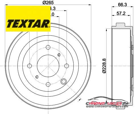 Achat de TEXTAR 94046400 Tambour de frein  pas chères