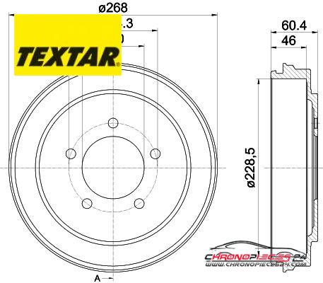 Achat de TEXTAR 94036300 Tambour de frein pas chères