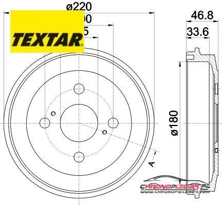 Achat de TEXTAR 94036400 Tambour de frein pas chères