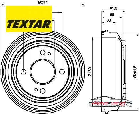 Achat de TEXTAR 94017500 Tambour de frein pas chères