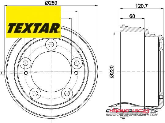 Achat de TEXTAR 94046600 Tambour de frein  pas chères