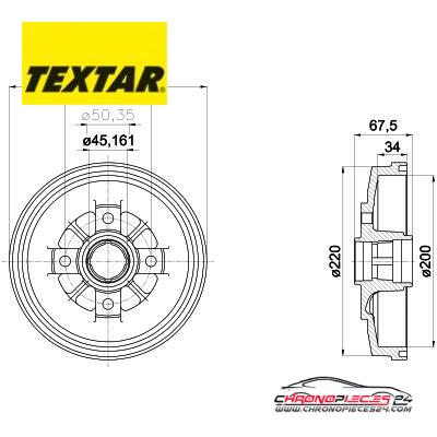 Achat de TEXTAR 94036500 Tambour de frein pas chères