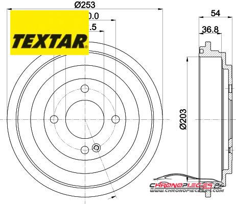 Achat de TEXTAR 94046700 Tambour de frein  pas chères