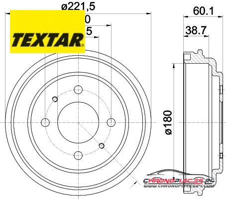 Achat de TEXTAR 94037600 Tambour de frein pas chères