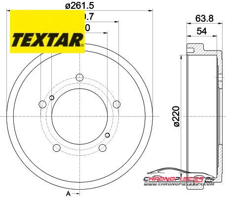 Achat de TEXTAR 94037800 Tambour de frein pas chères