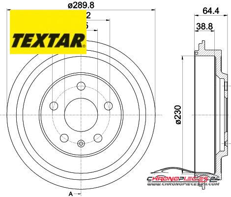 Achat de TEXTAR 94039300 Tambour de frein pas chères