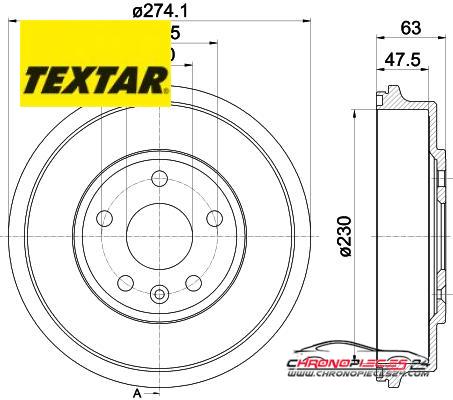 Achat de TEXTAR 94039600 Tambour de frein pas chères