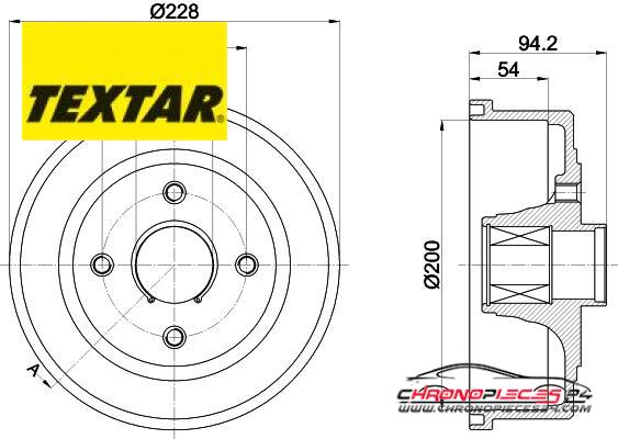 Achat de TEXTAR 94041100 Tambour de frein pas chères