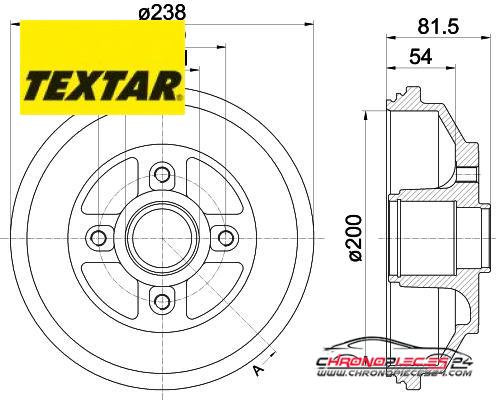 Achat de TEXTAR 94043000 Tambour de frein pas chères