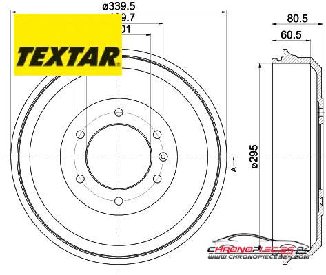 Achat de TEXTAR 94043300 Tambour de frein pas chères