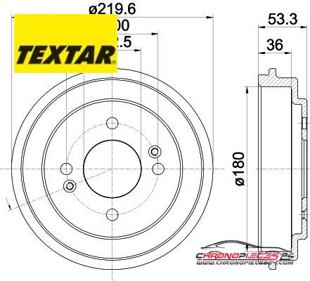 Achat de TEXTAR 94044400 Tambour de frein pas chères