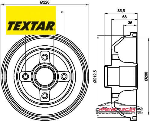 Achat de TEXTAR 94024100 Tambour de frein pas chères