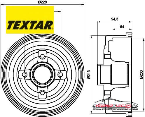 Achat de TEXTAR 94024200 Tambour de frein pas chères