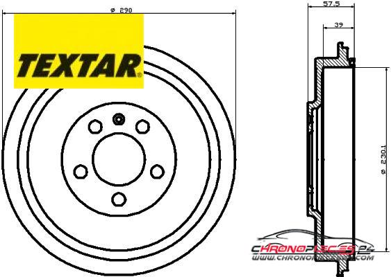 Achat de TEXTAR 94024300 Tambour de frein pas chères