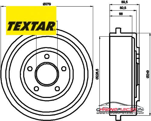 Achat de TEXTAR 94024400 Tambour de frein pas chères