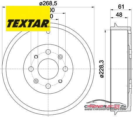 Achat de TEXTAR 94027200 Tambour de frein pas chères