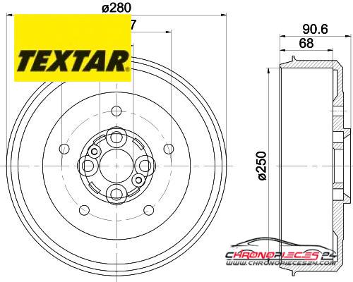 Achat de TEXTAR 94030600 Tambour de frein pas chères