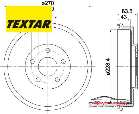 Achat de TEXTAR 94031000 Tambour de frein pas chères