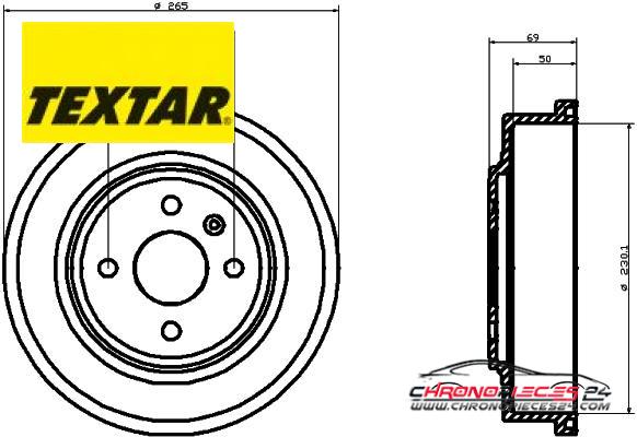 Achat de TEXTAR 94031500 Tambour de frein pas chères